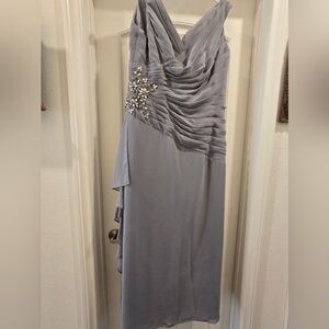 Elegant Gray Long Evening Dress